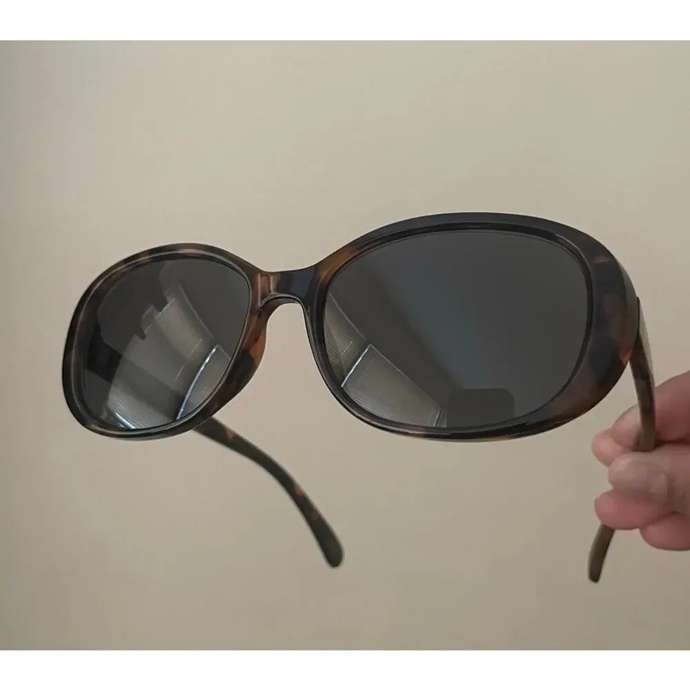 New BCBGeneration Womens Polarized Brown Tortoise Shell Oval Sunglasses